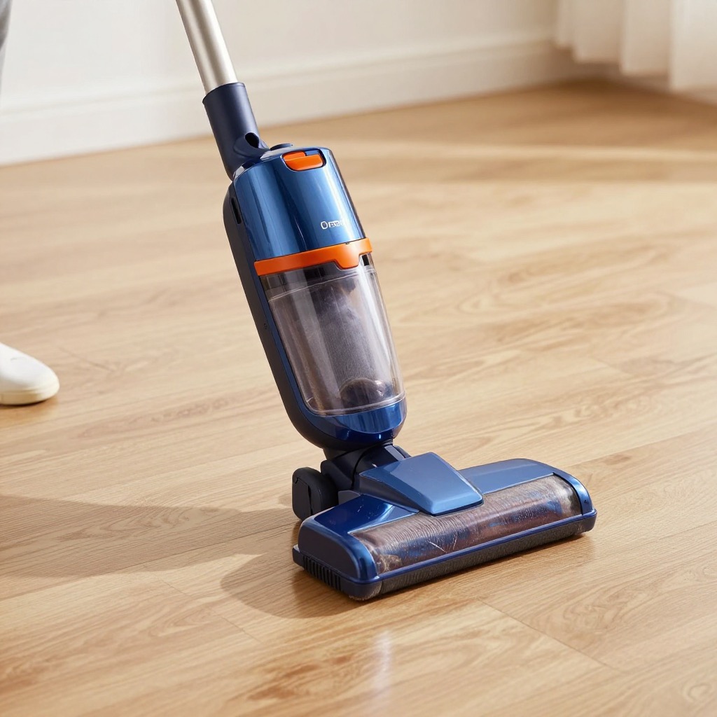 Professional floor care testing in progress